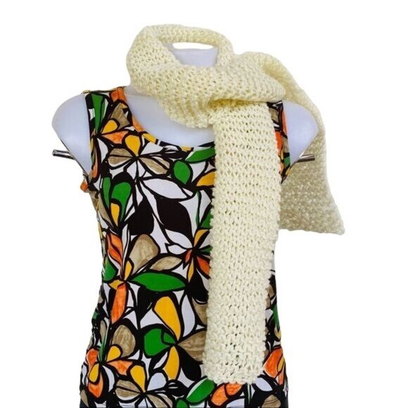 Handmade Large Loose Knit Scarf One Size - Picture 2 of 4